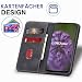 OKZone Kompatibel mit Samsung Galaxy M32 4G Hülle, Magnet Leder Tasche Handyhülle, Kartenfächer Samsung Galaxy M32 4G Schutzhülle, [Premium PU Leder] Flip Klappbare Magnetische Standfunktion (Schwarz)