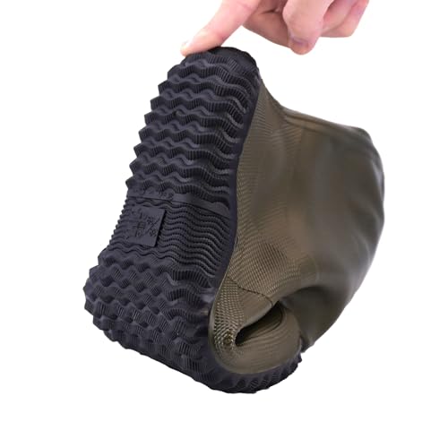 JOMIX Unisex Gummistiefel Damen Herren Faltbar Hoch Regenstiefel Wasserdichte Rutschfest Leicht PVC Stiefel Garten Regenschuhe (YXW2507, Grün, 38-39 EU)