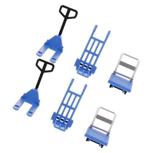 SUPVOX 2ensembles Chariot Élévateur Miniature à Plate-Forme Jouet De Poulie Manuelle Modèle Outils De Construction Miniatures De Chariot à Plate-Forme