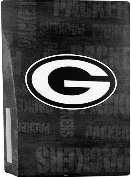 Skinit Decal Gaming Skin Compatible with PS5 Bundle - Officially Licensed NFL Green Bay Packers Black & White Design