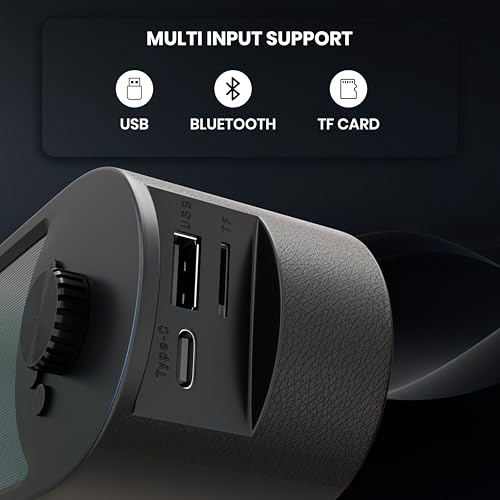 Image of MAKPOWER Rhythm 25W Bluetooth Soundbar Speaker with Woofer, Deep Bass, Bluetooth 5.3, USB, TF Card & AUX Support, 6 Hours Playtime, Portable Wireless Sound Bar for TV, PC & Mobile