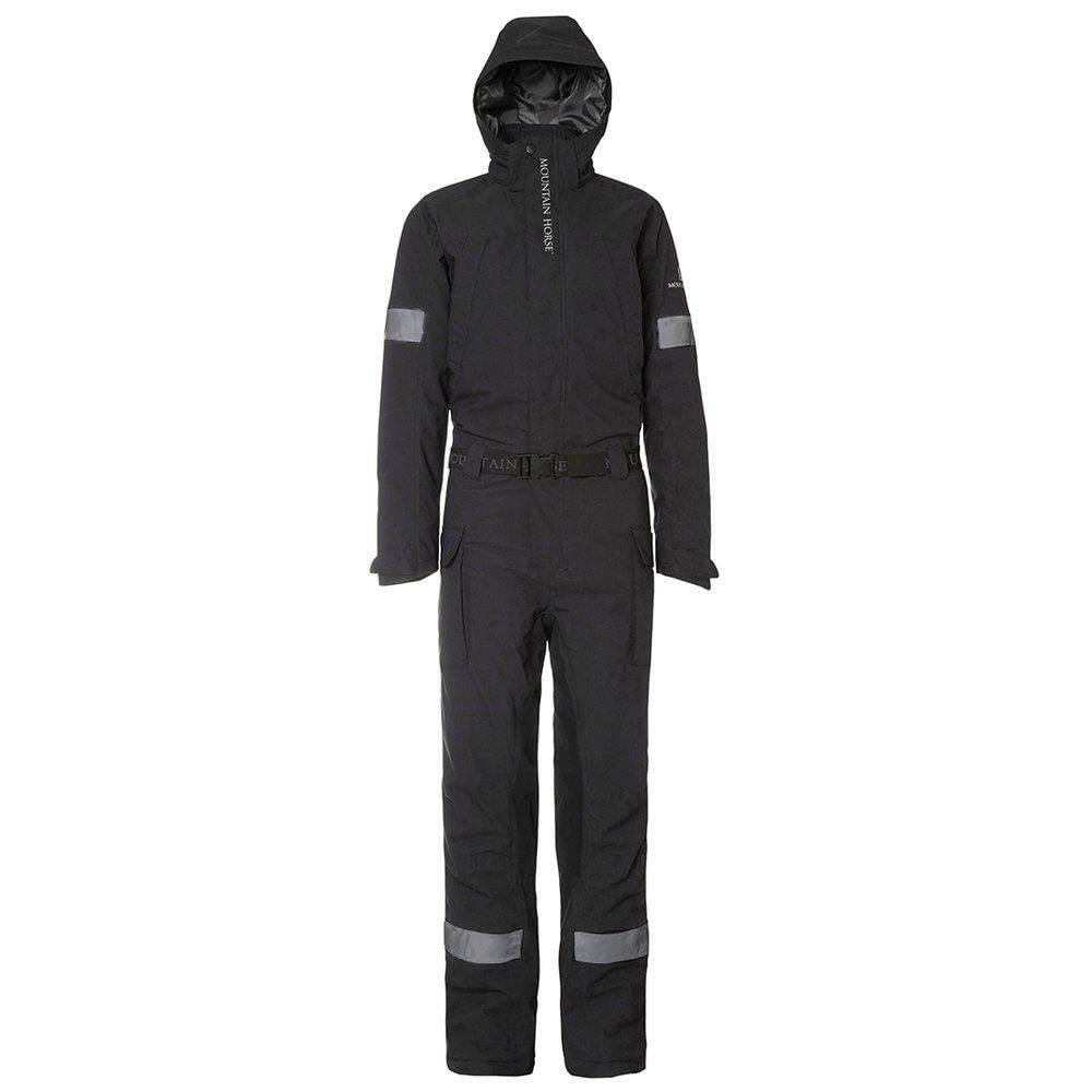 Mountain Horse Winter-Reitoverall für Erwachsene - Wasserdicht, Schmutzabweisend, Schwarz, Unisex, Kinder, Outdoor-Enthusiasten, Winteroverall