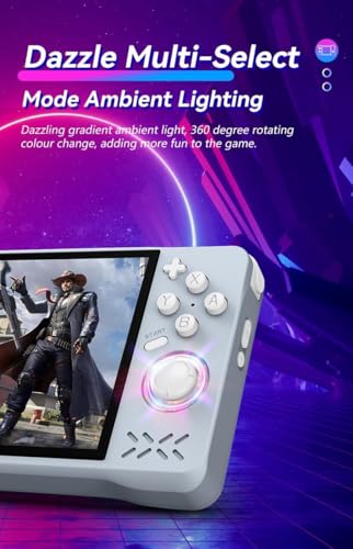 Image of XF40H Handheld Game Console, 64GB Retro Gaming Device with 4.0 Inch 4K HD IPS Screen, 20000+ Preloaded Games, Linux System, Inbuilt WiFi (White) (White)