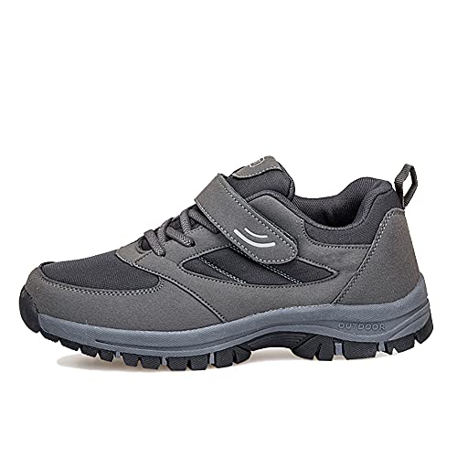Image of LEADER SHOW Men's Comfortable Walking Shoes Non-Slip Safety Casual Sneakers for Elderly Strap Closure