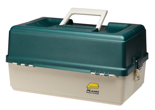 Plano 6 Tray Tackle Box 76 Comp Green/Bge 9606, Premium Tackle Storage