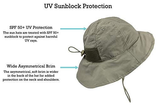 N'Ice Caps Kids Sun Hats 2-Pack UPF 50+ UV Protection Boys Girls Toddler Adjustable Mesh Lined4