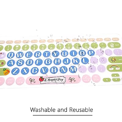 -Unique Design Silicone Keyboard Cover for Logitech K380 Multi-Device Bluetooth Keyboard Protective Skin-Happy Day