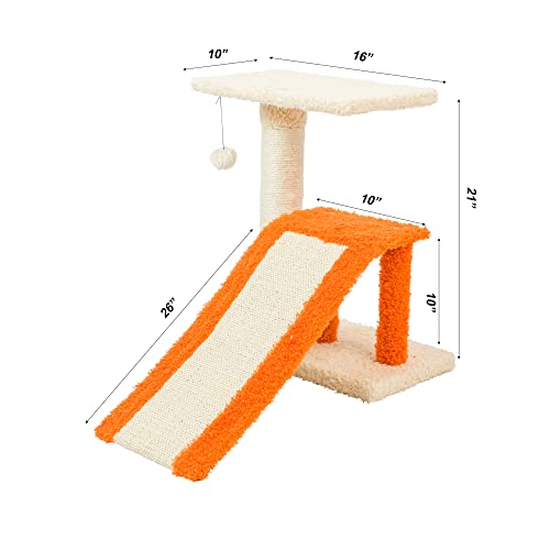 Aeromark Armarkat Model X2101 Two-Level Real Wood Cat Scratcher, Beige/Orange #TOP5