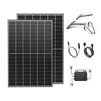 Solakon 900W Balkonkraftwerk mit Halterung (Balkon) - Balkonkraftwerk 800W komplett Steckdose - 800 Watt Wechselrichter - Solaranlage Komplettset - 450W bifaziale Solarmodule inkl. Zubehör - 10m Kabel – Ansicht 1