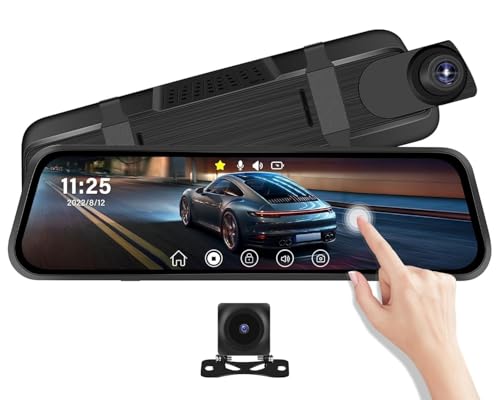 OHITO DVR Dash Cam Full HD Front & Rear Reverse Camera 10' IPS Touch Screen Night Vision 170° Wide...