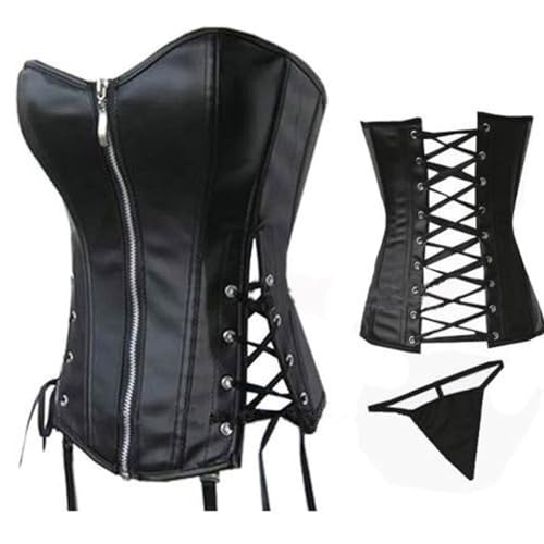 Corset évidé en cuir pour sculpter la taille confortablement M