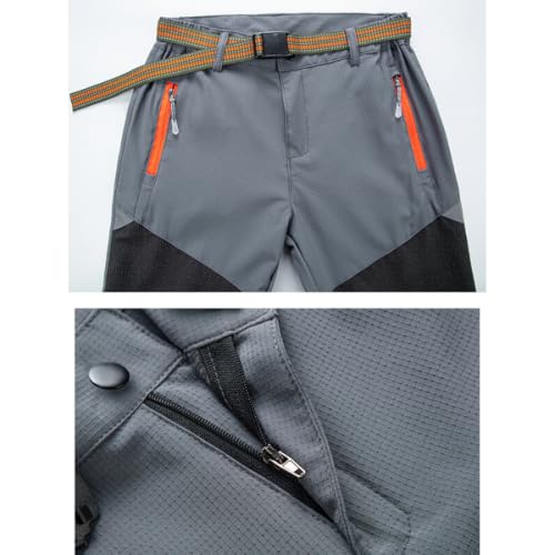 Daysskk Wanderhose Kinder Mädchen Zip Off Trekkinghose Schnelltrocknend Outdoorhose Wasserdicht Funktionshose Sommer Rosa 110