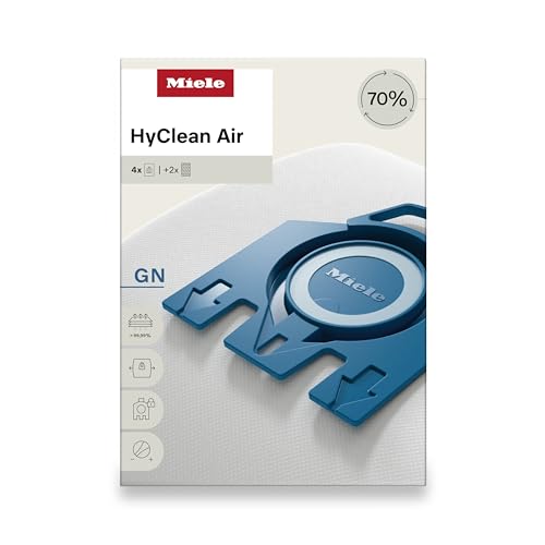 Miele GN AirClean 3D Efficiency Vacuum Cleaner Bags - 2 Boxes - Includes 8 Genuine Airclean GN Bags + 2 Genuine Super Air Clean Filter + 2 Genuine Pre-Motor Protection Filters