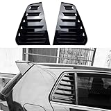 Heart Horse 2pcs for V-W Volk/swagen Golf7 MK7 7.5 GTI R 2013-2019 Accessories Sporty Car Auto Exterior Rear Side Window Louvers Air Vent Scoop Shades Cover Trim Blinds -Glossy Black