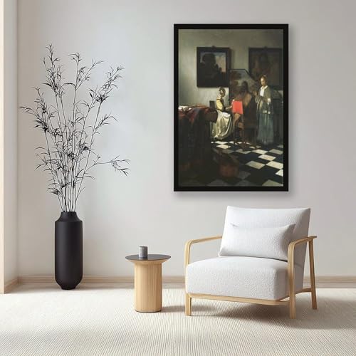 Impression sur toile The Concert Vermeer cadre suspendu 30x45 cm - 7