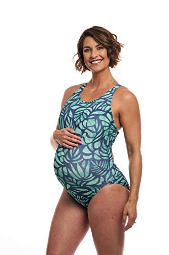 EQ Swimwear - EQ Swimwear Performance One Piece Harmony Lap Swimming Maternity Suit - Navy Tropical, Medium - Best Deal on Amazon