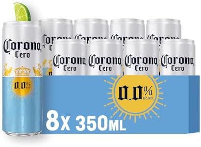 Cerveja sem álcool Corona Cero Sunbrew Lata 350ml - Pack com 8 un...