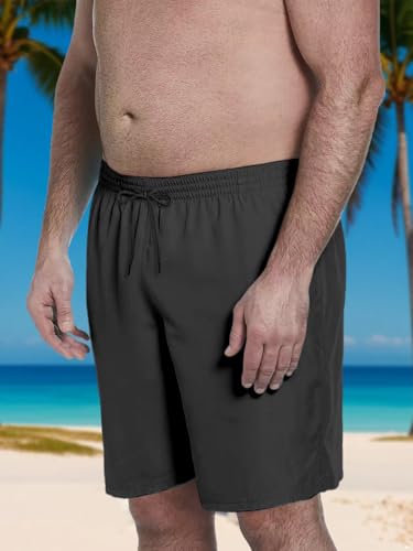 TENGINE Big and Tall Men's Swim Trunk 8" with Compression Liner 8 Inch Inseam Quick Dry Board Shorts & Zipper Pocket （2XL-9XL3