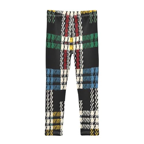 Bolaz Toddler Girls Leggings Printed Yoga Pants Leggings Colorful Grid for Kids2