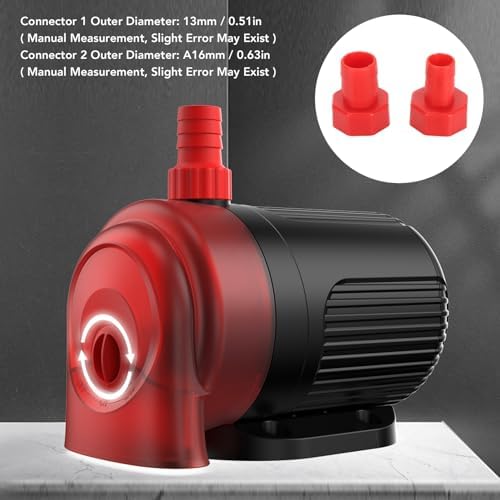 Miniatura 5 de Bomba sumergible, bomba de sumidero de agua ajustable de succión alta y baja de 0.2 pulgadas para jardín (enchufe de EE. UU. 110V)