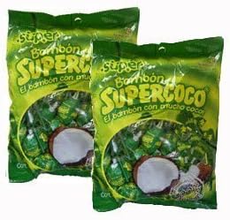 SupercocoBombon Chupetas Caramelo Con Coco 384grs 2pack by Supercoco