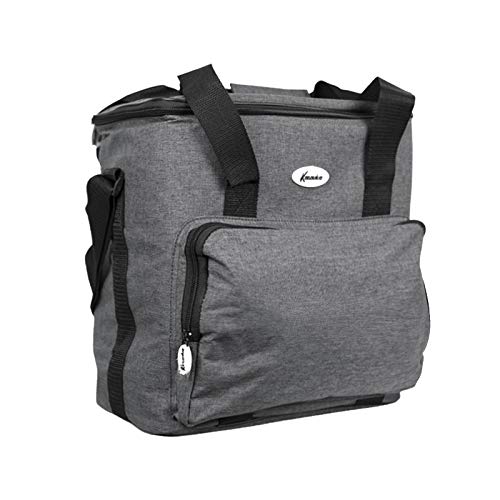 VIRSUS Borsa Termica Porta Pranzo 22L Triplo Spessore, Rivestimento Interno Isotermico in Peva 788 Borsa Cibo con zip in gomma e Tracolla regolabile rinforzata Vari Colori (Grigio)