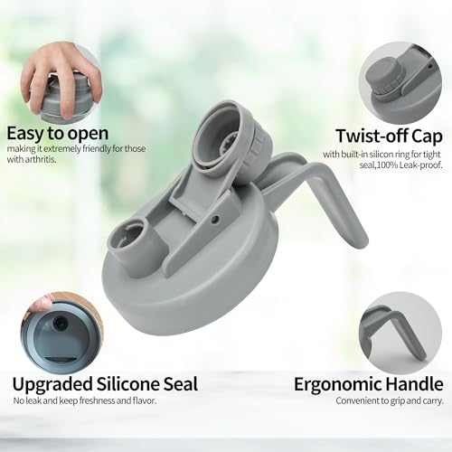 BTWD Cafeteira Cold Brew, frasco de vidro de 1,8 l, máquina de chá gelado, tampa hermética com alça