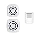 Wireless Home Security Driveway Alarm, Enegg Entry Alert, Visitor Door Bell Chime with 2 Plug-in Receiver and 1 PIR Motion Sensor Detector Alert System, Quality Sound and LED, 38 Melodies