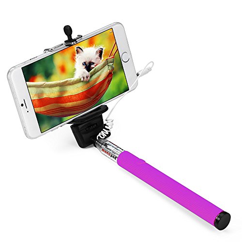 apsmart no recargable AUX Cable Wired selfie stick para Smart Phone
