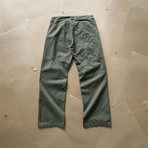 Pantalones cargo masculinos de algodón verde talla XXL miniatura 3