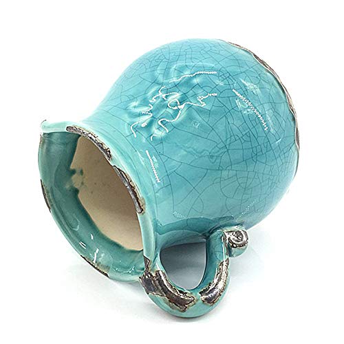 Anding Blue Modern Vase-Pitcher Vase Antique Design Ceramic Plant Pot Planter/Table Top Pencil Holder Home Decoration Vase #TOP3