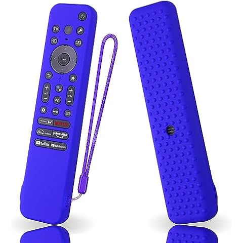 Silicone Case Cover for Sony RMF-TX910U RMF-TX810U Remote Silicone Cover Skin Protective Sleeve for RMF-TX910U Backlit Sony TV Remote Control with Lanyard(Blue) Cover