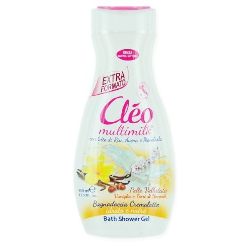 Buy Cleo Multimilk Bath Shower Gel Silky Vanilla & Hazelnut Flowers