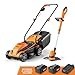 LawnMaster 20VMWGT 24V Max 13-inch Lawn Mower and Grass Trimmer 10-inch Combo with 2x4.0Ah Batteries and Charger