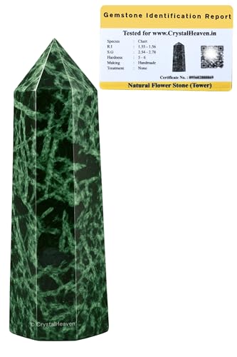 Image of Crystal Heaven Flower Stone Crystal Tower Obelisk Point For Chakra, Healing And Balancing - Aaa Grade Original Certified Gemstone Agate For Reiki Meditation Yoga Spiritual (3-4 Inches)