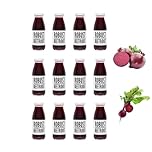 PRESSUICE - Fresh Beetroot Juice Not from Concentrate - 12 bottles Pack x 250 ml - Vege Juices NFC Cold Pressed Semi Sweet Beet Drink - No added Sugar - Natural Free Press - Soft drinks