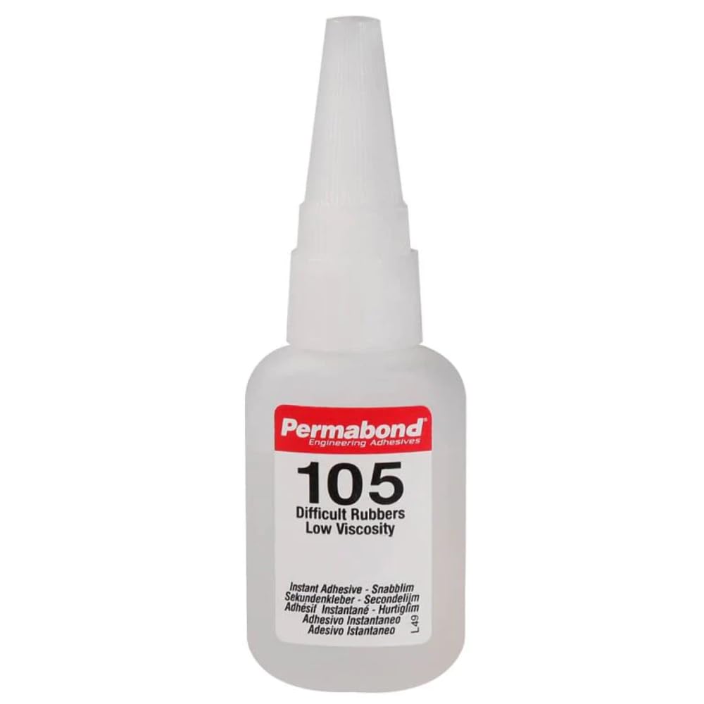 Fonowt Permabond 105 (1oz Bottle) Instant Adhesive-for Difficult Plastics & Rubbers (Like EPDM)