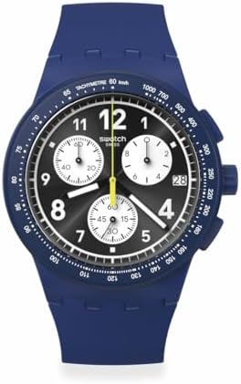 Chrono 42 - Reloj unisex de acero inoxidable y cuarzo azul impermeable, no hay nada básico sobre azul
