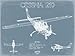 Bella Frye Cessna 210 Centurion Aircraft Blueprint Wall Art - Original Airplane Print 36