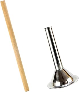 2pcs Stainless Steel Sausage Filler Tube Kit Meat Stuffer for Home Kitchen Sausage Making with Clean Filling Tubes Compatible with Ground Beef Pork Venison Turkey