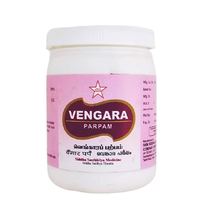 Vengara Parpam Chunnam 10g | Produtos Siddha | Medicina Siddha