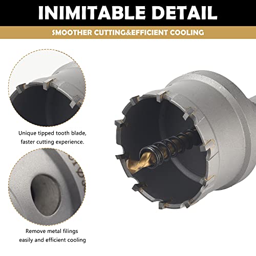 Dashap 2'' Carbide Hole Saw, 51Mm Tct Hole Saw For Metal, 2 Inches Tipped Tooth Cutting Hole Saw #TOP2