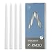 Light In The Dark White Taper Candles - Set of 14 Dripless Candles - 12 inch Tall, 3/4 inch Thick - 10 Hour Clean Burning