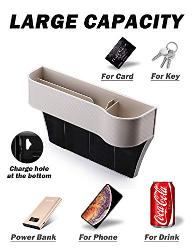 Nsodreem Car Seat Gap Filler 2 Pack, Car Seat Organizer And Storage Front Seat, Side Seat Space Organizer, Car Seat Storage Box With Car Cup Holder (Black) #TOP4