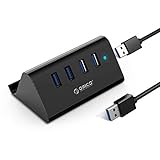 ORICO USB Hub, 4 Port USB 3.0 Portable Data Hub with 3.3FT USB Cable, Phone Stand Function for Laptop, Notebook, PC, MacBook, iMac, Surface Pro, Flash Drives, and Mobile HDD