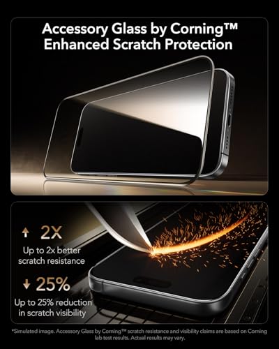 Esr Pellicola Vetro Per Iphone 17/16 Pro, Pellicola Protettiva Per Schermo Armorite 9+, Grado Militare, Estremamente Durevole – Prodotto Da Corning™, Vestibilità Ultrafit, 3 Pack - 3