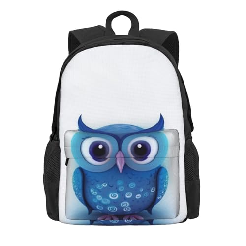 blue owl(1 printed Adult backpack Travel Shoulder daypack2