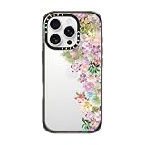 CASETiFY インパクト iPhone 16 Pro ケース [スリム / 2.5mの落下試験をクリア (MIL規格4倍相当) / ワイヤレス充電に対応] - MY SUCCULENT GARDEN PEACH - クリア ブラック