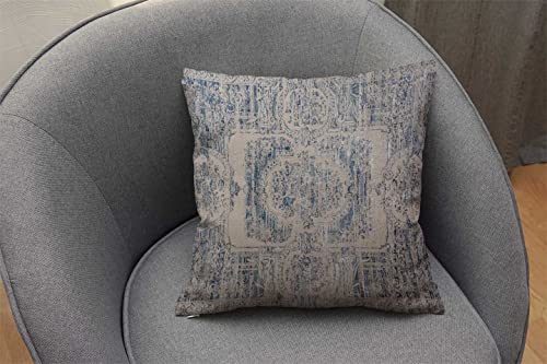Nphuriy Vintage Carpet Pattern Antique Grunge Tribal Pillow Cover Rustic Cotton Linen Decorative Square Throw Pillow Cover 16X16 Inch For Sofa Couch Decoration #TOP3