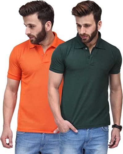 Image of T.N.X Men's Regular Fit Polos (Pack of 2)